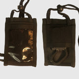 Black Badge Holder Front and Back