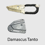 Damascus Tanto Labeled