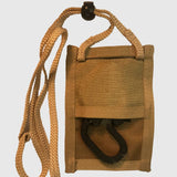 Tan Badge Holder Back with Knife